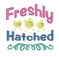 Freshly Hatched Machine Embroidery Design, 2 Sizes, Easter Embroidery Design, - sproutembroiderydesigns