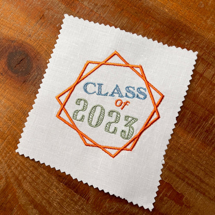 Class of 2023 machine embroidery design, Graduation embroidery design, School embroidery - sproutembroiderydesigns