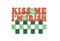 Kiss Me, I'm Irish Machine Embroidery Design, St. Patrick's Day Embroidery Design - sproutembroiderydesigns