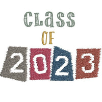 Class of 2023 machine embroidery design, Graduation embroidery design, graffiti embroidery - sproutembroiderydesigns