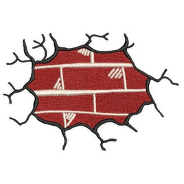 Bursting Brick Embroidery Design, Teenager embroidery design - sproutembroiderydesigns