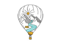Hot Air Balloon Camping Machine Embroidery Design, 2 sizes - sproutembroiderydesigns