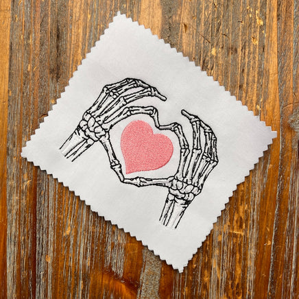 Skeleton Hand Heart Machine Embroidery Design,2 sizes, hand embroidery design, heart embroidery pattern, friend embroidery - sproutembroiderydesigns