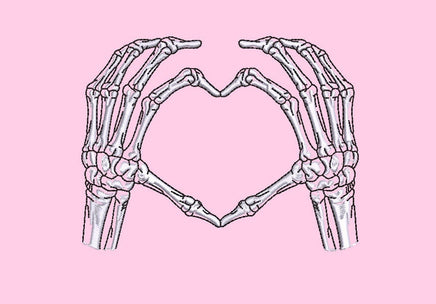Skeleton Hand Heart Machine Embroidery Design,2 sizes, hand embroidery design, heart embroidery pattern, friendship embroidery - sproutembroiderydesigns