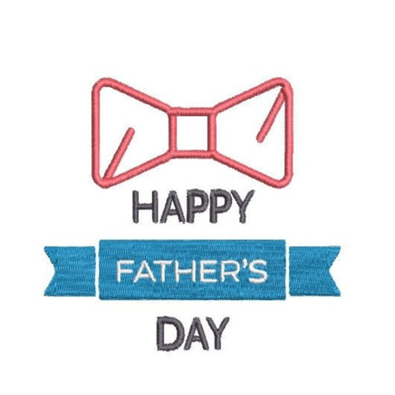 Happy Father's Day Machine Embroidery Design, Bowtie Dad Embroidery design, Dad embroidery, 4x4 hoop - sproutembroiderydesigns