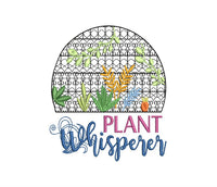 Plant Whisperer Machine Embroidery Design, Garden saying embroidery design - sproutembroiderydesigns
