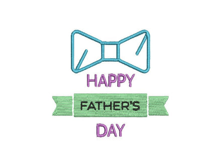 Happy Father's Day Machine Embroidery Design, Bowtie Dad Embroidery design, Dad embroidery, 4x4 hoop - sproutembroiderydesigns