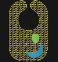 Moon Balloon Bib Embroidery Design, In The Hoop Bib embroidery design - sproutembroiderydesigns