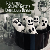 Halloween Plush Ghost Machine Embroidery Design, Stuffed ghost embroidery design, ITH Embroidery Design, In The Hoop Embroidery - sproutembroiderydesigns