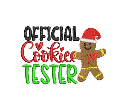 Official Cookie Tester Machine Embroidery Design, 2 sizes, 4x4 hoop, Christmas Embroidery Design - sproutembroiderydesigns