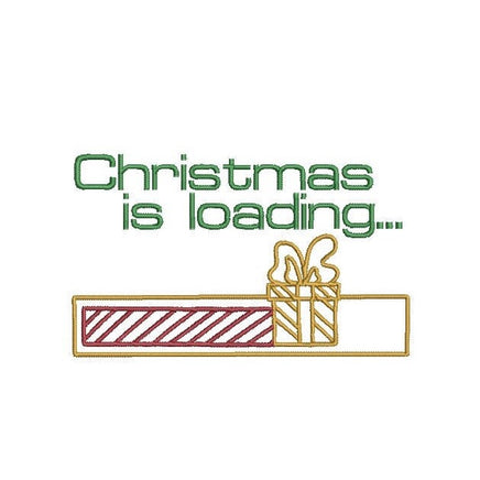 Christmas is Loading Machine Embroidery Design, Funny Christmas Gift embroidery design - sproutembroiderydesigns