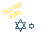 Tiny Jewish Star of David Machine Embroidery Design, Two Sizes, Bat Mitzvah embroidery, Hanukkah embroidery, Jewish embroidery design - sproutembroiderydesigns