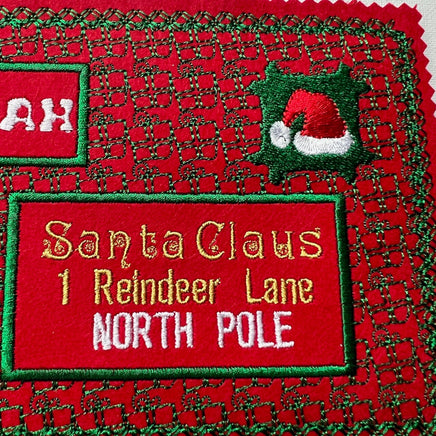 Letter to Santa Post Card Embroidery Design, In the Hoop Gift Card Holder - sproutembroiderydesigns